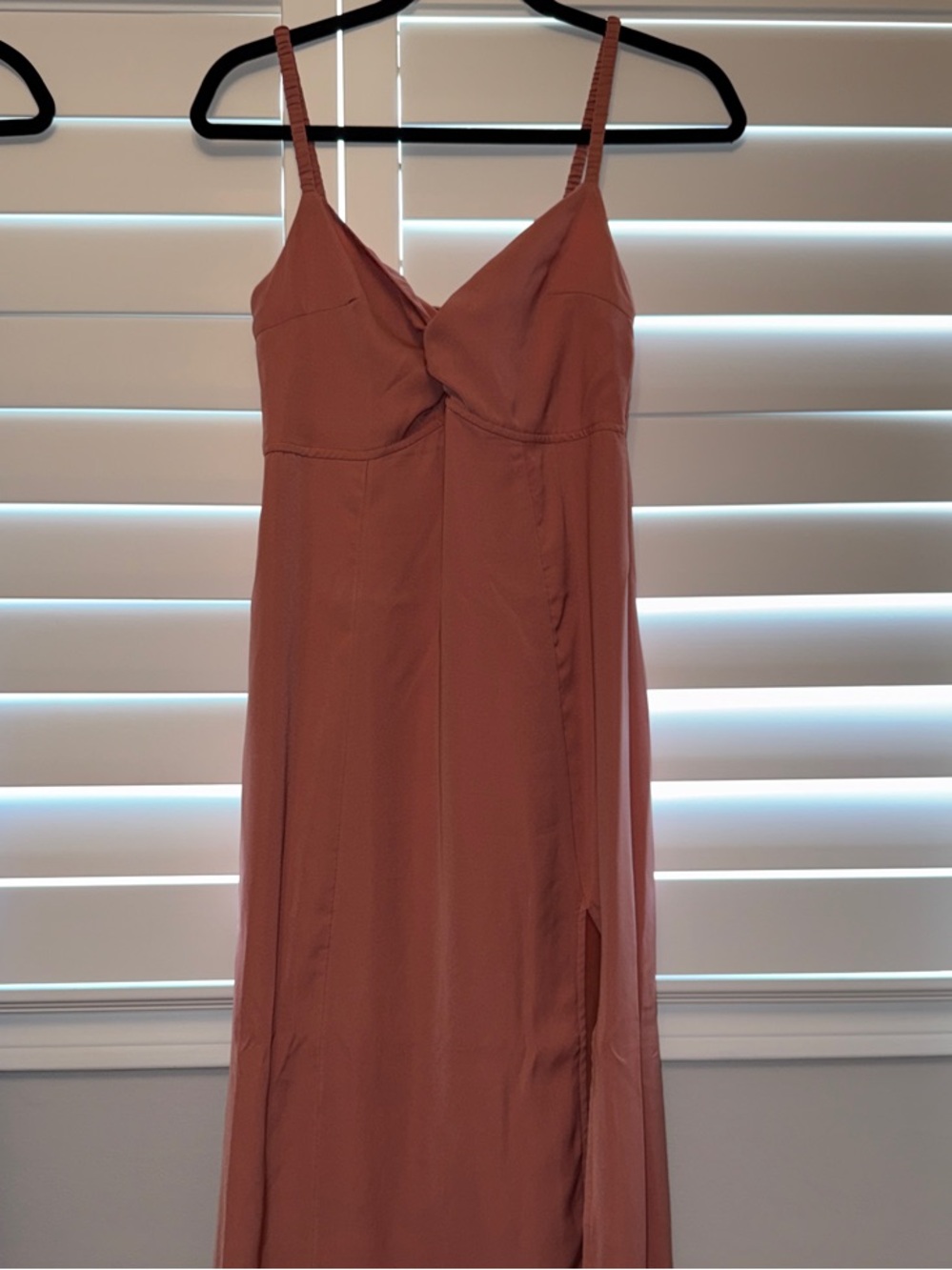 Abercrombie & Fitch Dusty Rose Slip Midi Dress (Small Petite)